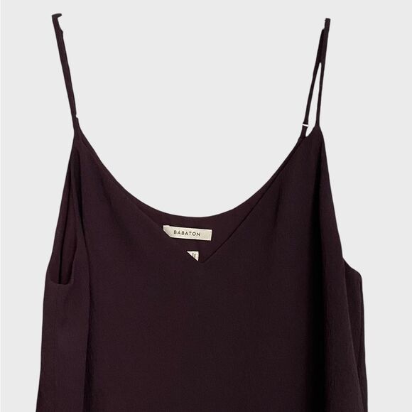 Aritzia Babaton Everly Camisole Size S Plum Purple V-Neck Spaghetti Strap Fairy - Picture 4 of 16